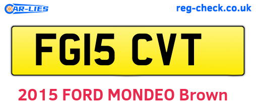FG15CVT are the vehicle registration plates.
