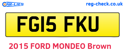 FG15FKU are the vehicle registration plates.
