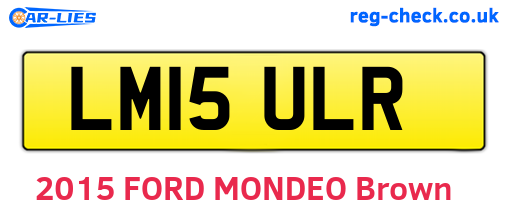 LM15ULR are the vehicle registration plates.