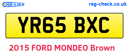 YR65BXC are the vehicle registration plates.