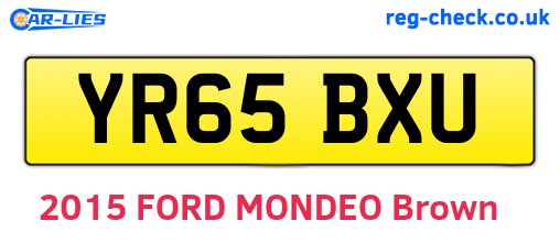 YR65BXU are the vehicle registration plates.