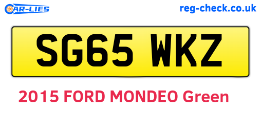 SG65WKZ are the vehicle registration plates.