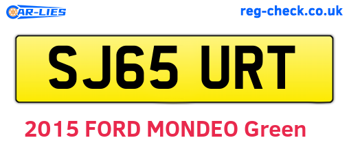 SJ65URT are the vehicle registration plates.