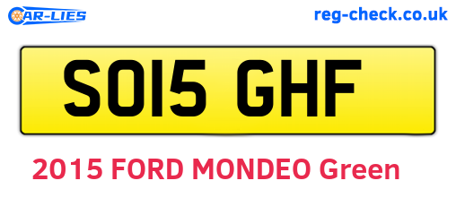 SO15GHF are the vehicle registration plates.