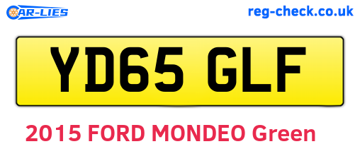 YD65GLF are the vehicle registration plates.