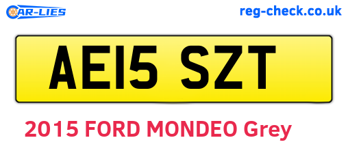 AE15SZT are the vehicle registration plates.