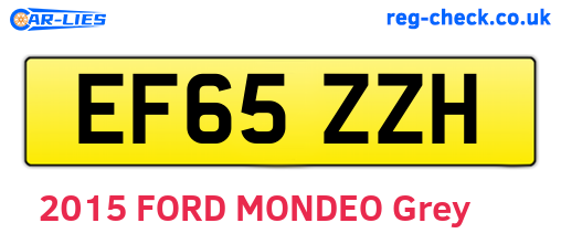 EF65ZZH are the vehicle registration plates.