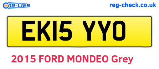 EK15YYO are the vehicle registration plates.