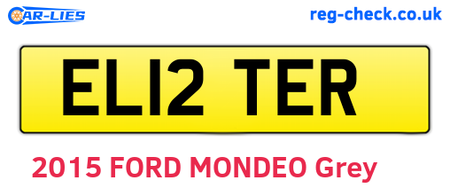 EL12TER are the vehicle registration plates.
