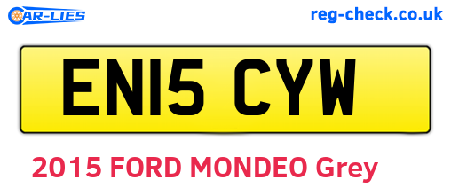EN15CYW are the vehicle registration plates.