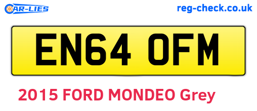 EN64OFM are the vehicle registration plates.