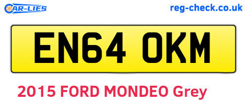 EN64OKM are the vehicle registration plates.