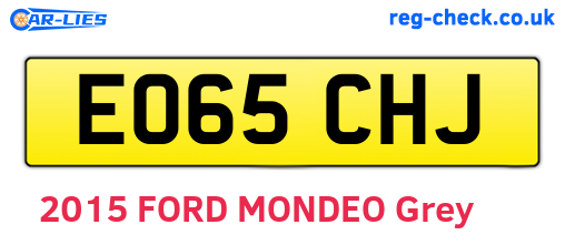 EO65CHJ are the vehicle registration plates.