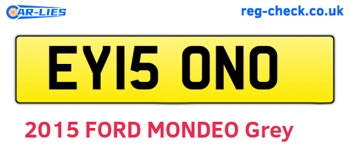 EY15ONO are the vehicle registration plates.