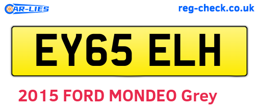 EY65ELH are the vehicle registration plates.