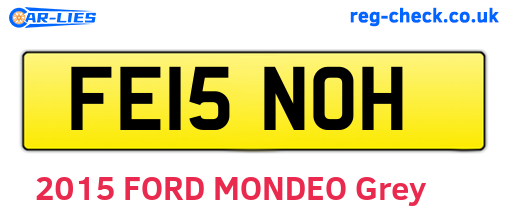 FE15NOH are the vehicle registration plates.