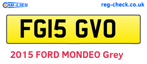 FG15GVO are the vehicle registration plates.