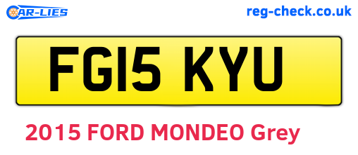 FG15KYU are the vehicle registration plates.