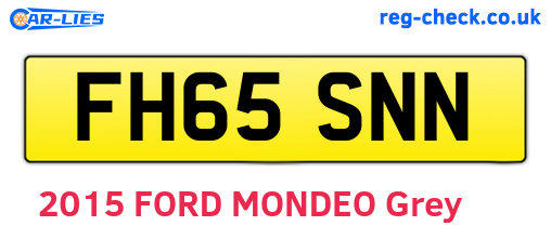 FH65SNN are the vehicle registration plates.