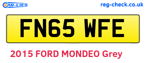 FN65WFE are the vehicle registration plates.