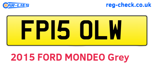 FP15OLW are the vehicle registration plates.