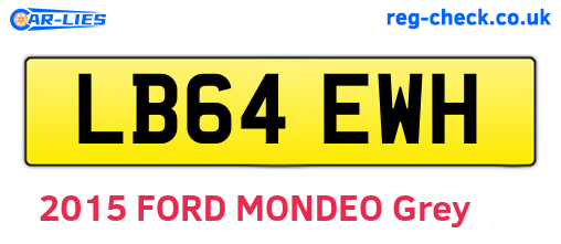LB64EWH are the vehicle registration plates.