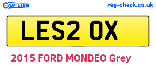 LES20X are the vehicle registration plates.