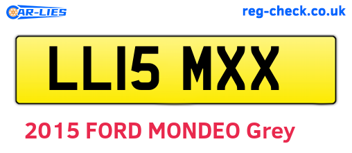 LL15MXX are the vehicle registration plates.