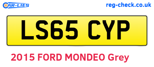 LS65CYP are the vehicle registration plates.
