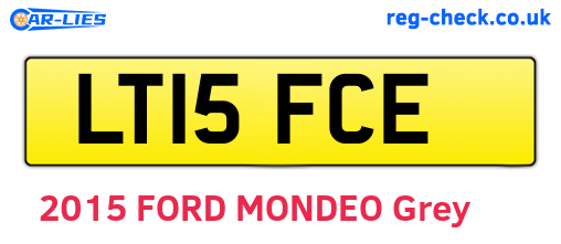 LT15FCE are the vehicle registration plates.