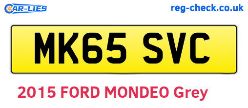 MK65SVC are the vehicle registration plates.