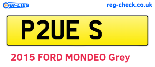 P2UES are the vehicle registration plates.