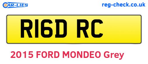 R16DRC are the vehicle registration plates.
