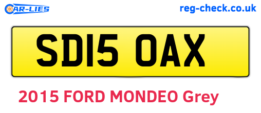 SD15OAX are the vehicle registration plates.