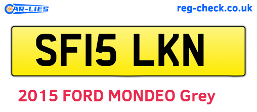 SF15LKN are the vehicle registration plates.