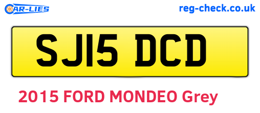 SJ15DCD are the vehicle registration plates.