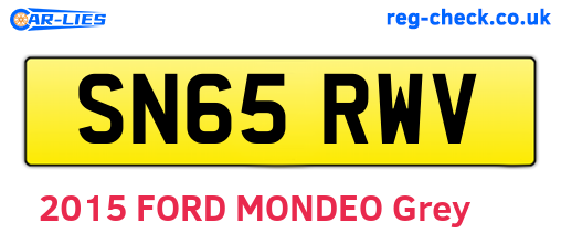 SN65RWV are the vehicle registration plates.