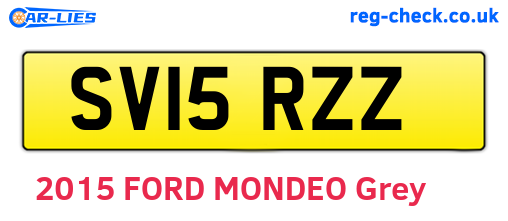 SV15RZZ are the vehicle registration plates.