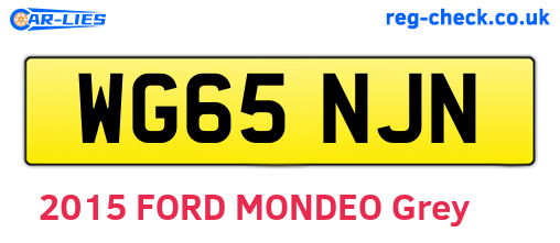 WG65NJN are the vehicle registration plates.