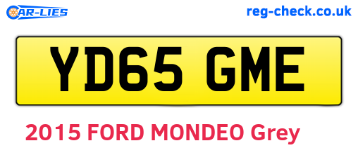 YD65GME are the vehicle registration plates.