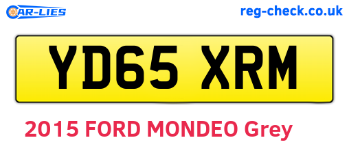 YD65XRM are the vehicle registration plates.