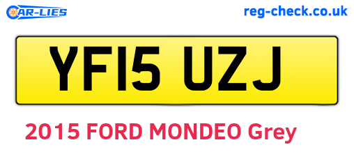 YF15UZJ are the vehicle registration plates.