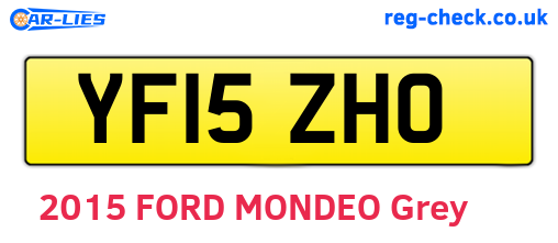 YF15ZHO are the vehicle registration plates.