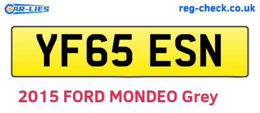 YF65ESN are the vehicle registration plates.