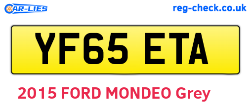 YF65ETA are the vehicle registration plates.