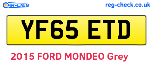 YF65ETD are the vehicle registration plates.