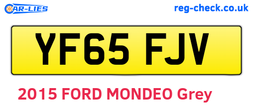 YF65FJV are the vehicle registration plates.