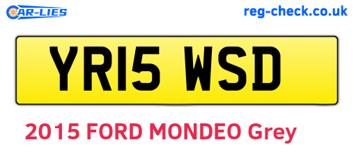 YR15WSD are the vehicle registration plates.
