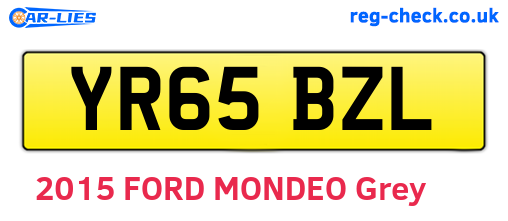 YR65BZL are the vehicle registration plates.