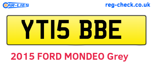 YT15BBE are the vehicle registration plates.